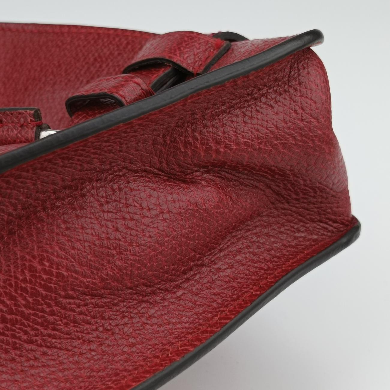 Pre-owned Gucci Bamboo Red Leather 484676 shoulderbag | stylenewstar