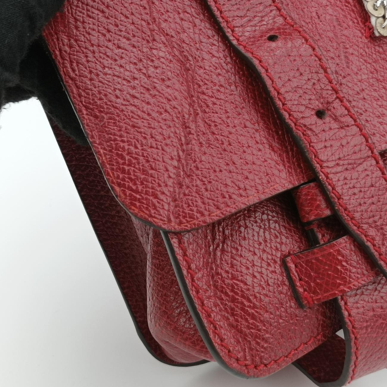 Pre-owned Gucci Bamboo Red Leather 484676 shoulderbag | stylenewstar