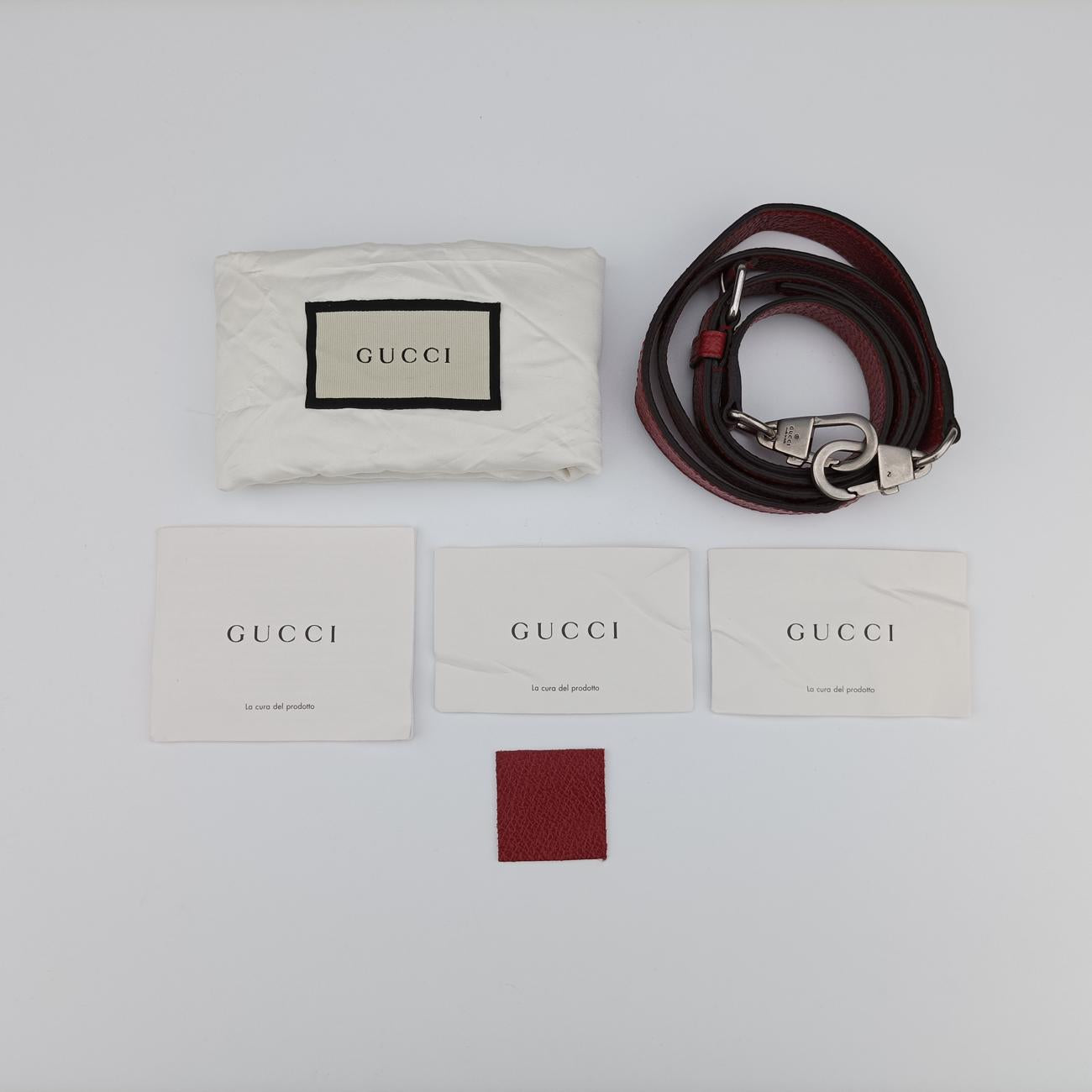 Pre-owned Gucci Bamboo Red Leather 484676 shoulderbag | stylenewstar