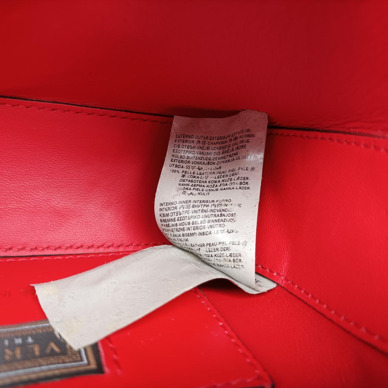 Pre-owned VERSACE Medusa Red Leather  shoulderbag | stylenewstar