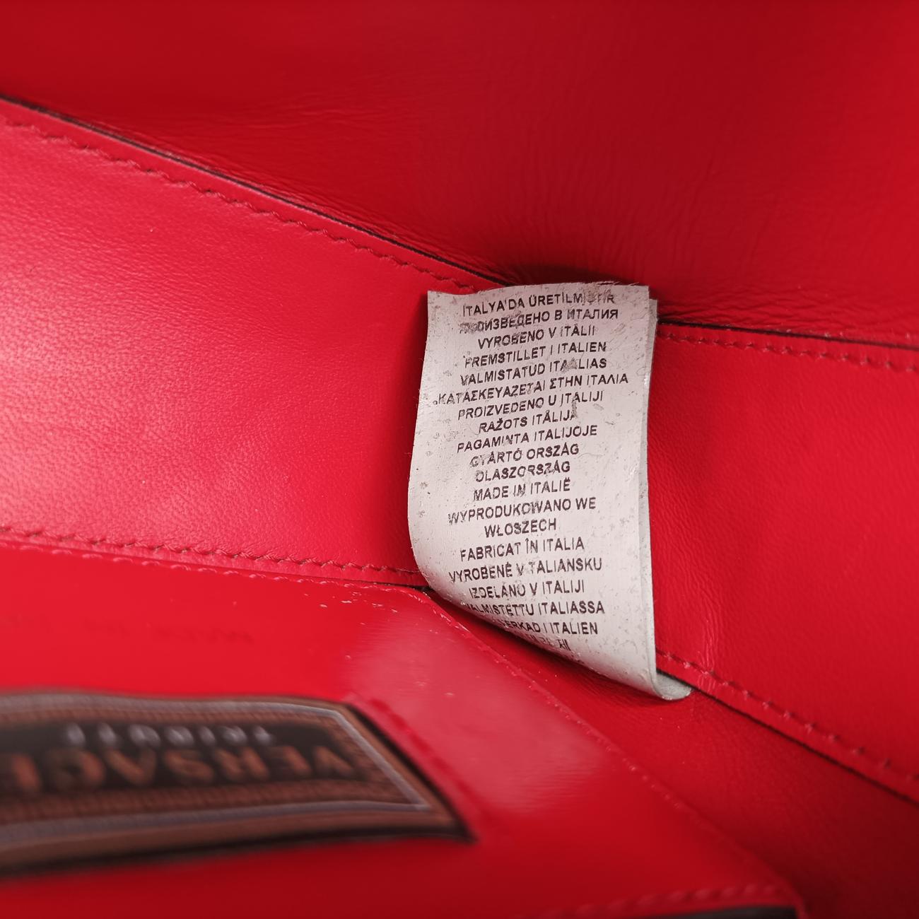 Pre-owned VERSACE Medusa Red Leather  shoulderbag | stylenewstar