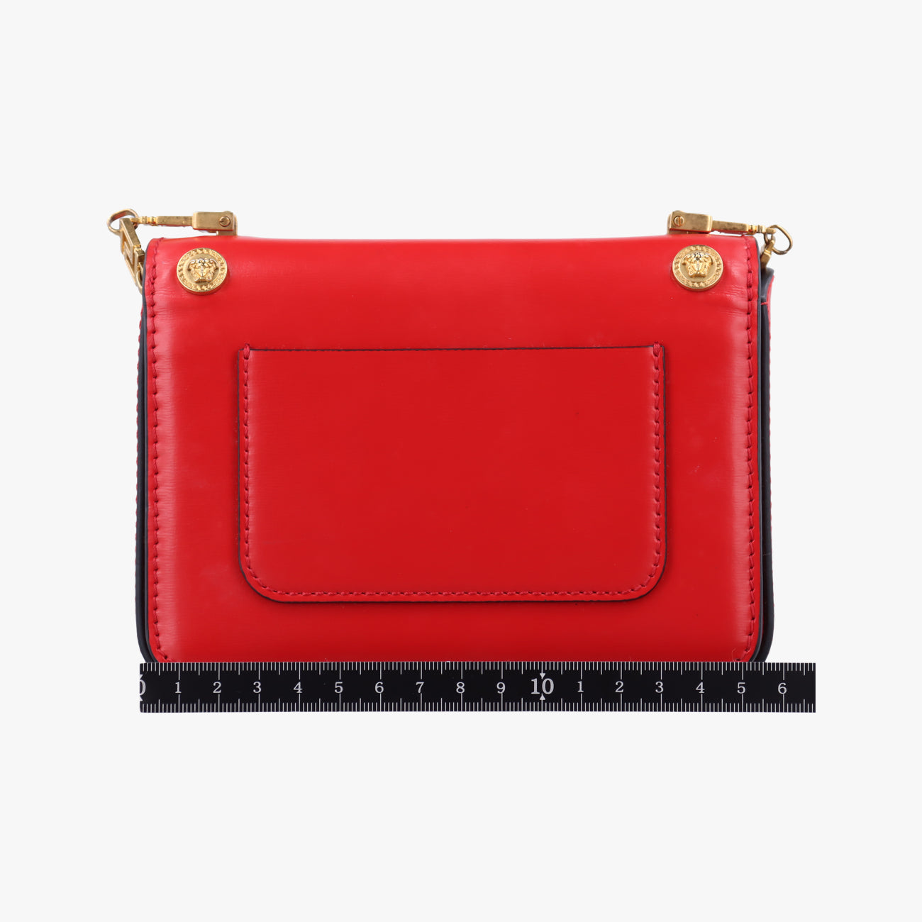 Pre-owned VERSACE Medusa Red Leather  shoulderbag | stylenewstar