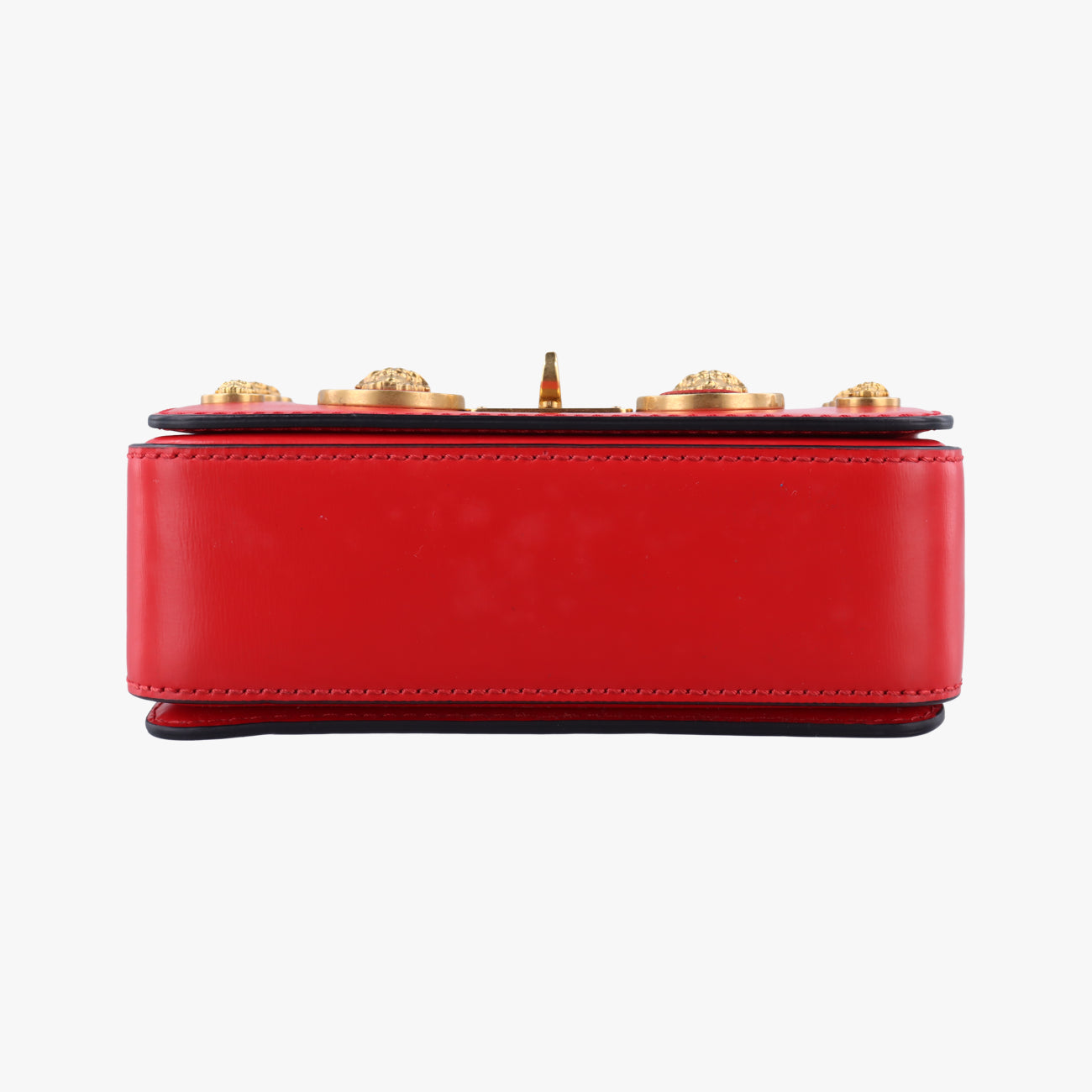 Pre-owned VERSACE Medusa Red Leather  shoulderbag | stylenewstar