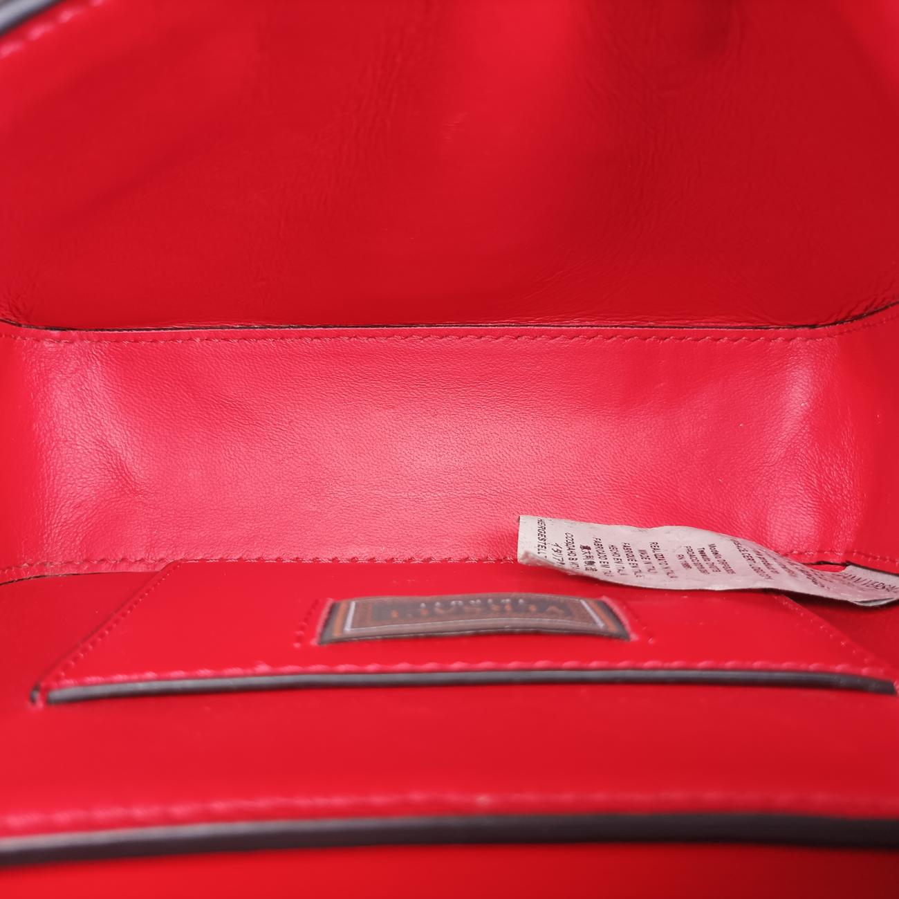 Pre-owned VERSACE Medusa Red Leather  shoulderbag | stylenewstar