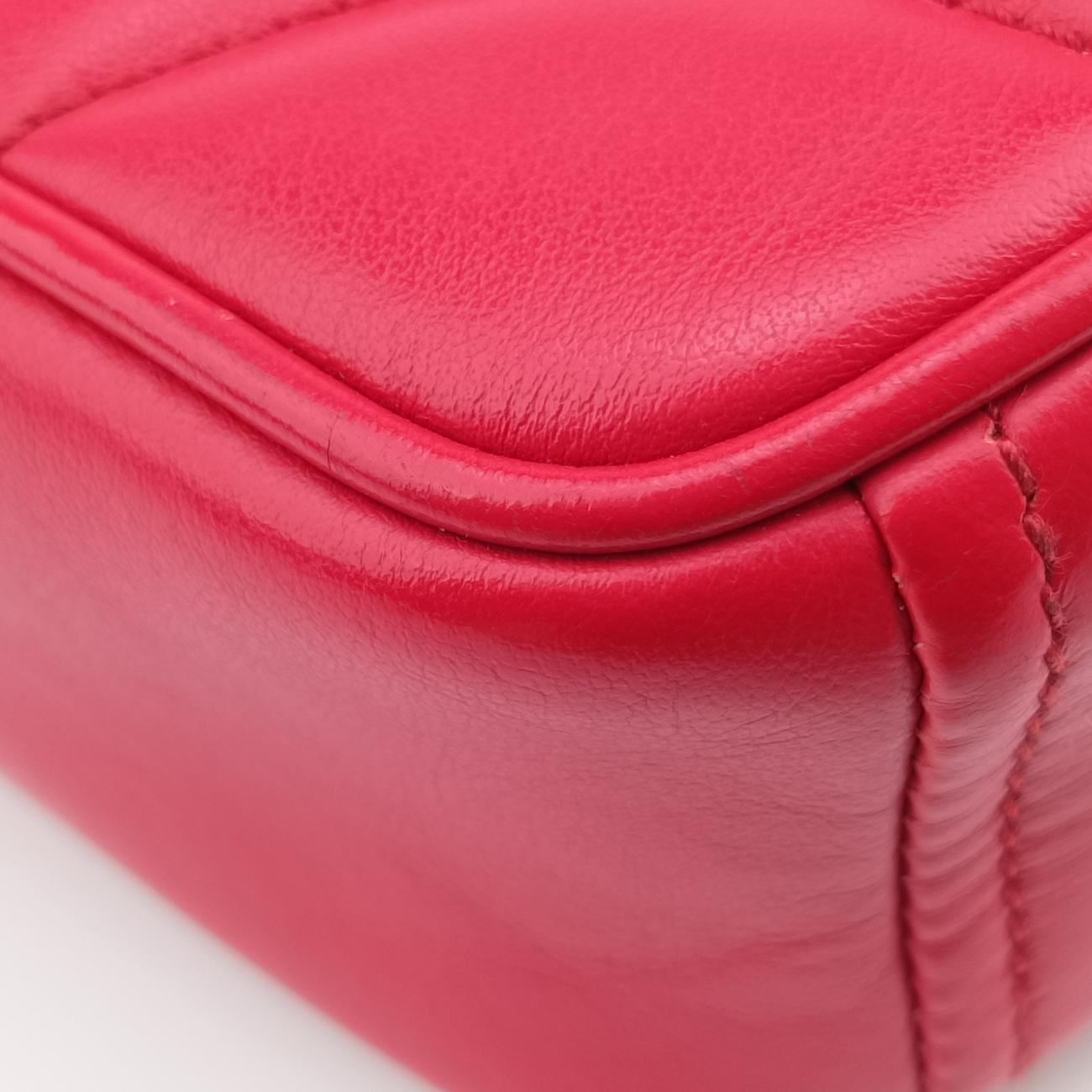 Pre-owned Prada Diagramme Red leather 1BH084 shoulderbag | stylenewstar