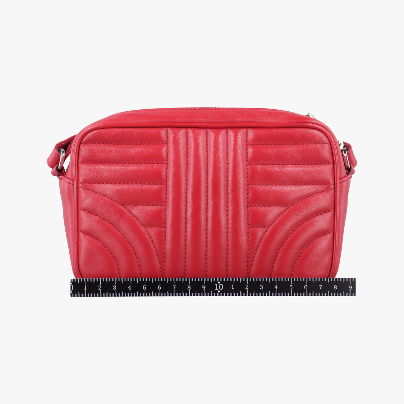 Pre-owned Prada Diagramme Red leather 1BH084 shoulderbag | stylenewstar