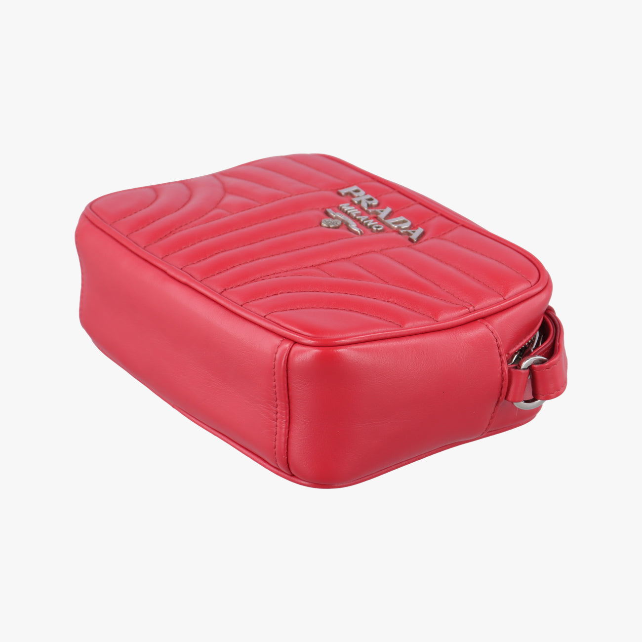 Pre-owned Prada Diagramme Red leather 1BH084 shoulderbag | stylenewstar