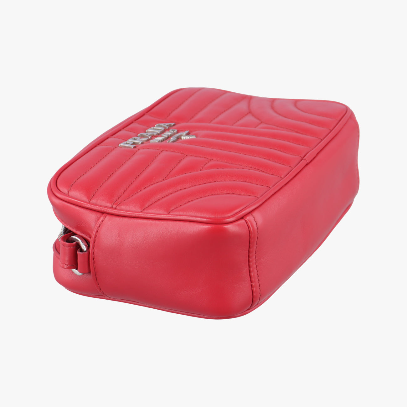 Pre-owned Prada Diagramme Red leather 1BH084 shoulderbag | stylenewstar