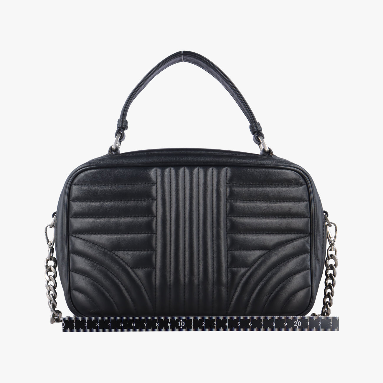 Secondhand Prada Diagramme Black Leather 1BH083 shoulderbag | stylenewstar