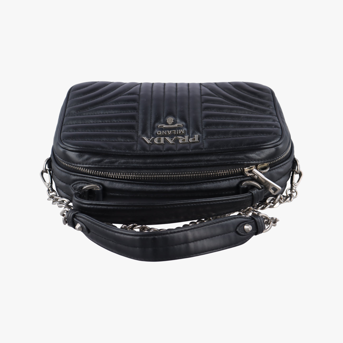 Secondhand Prada Diagramme Black Leather 1BH083 shoulderbag | stylenewstar