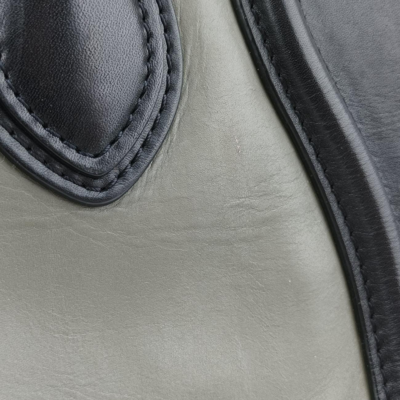 Pre-owned Celine Luggage Mini Shopper Brown x Green x Black Leather  handbag | stylenewstar