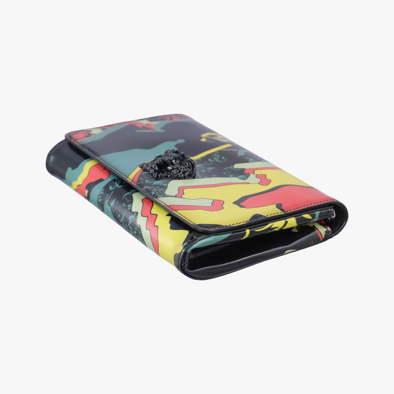 Pre-owned VERSACE Palazzo Medusa Multicolour Patent  shoulderbag | stylenewstar