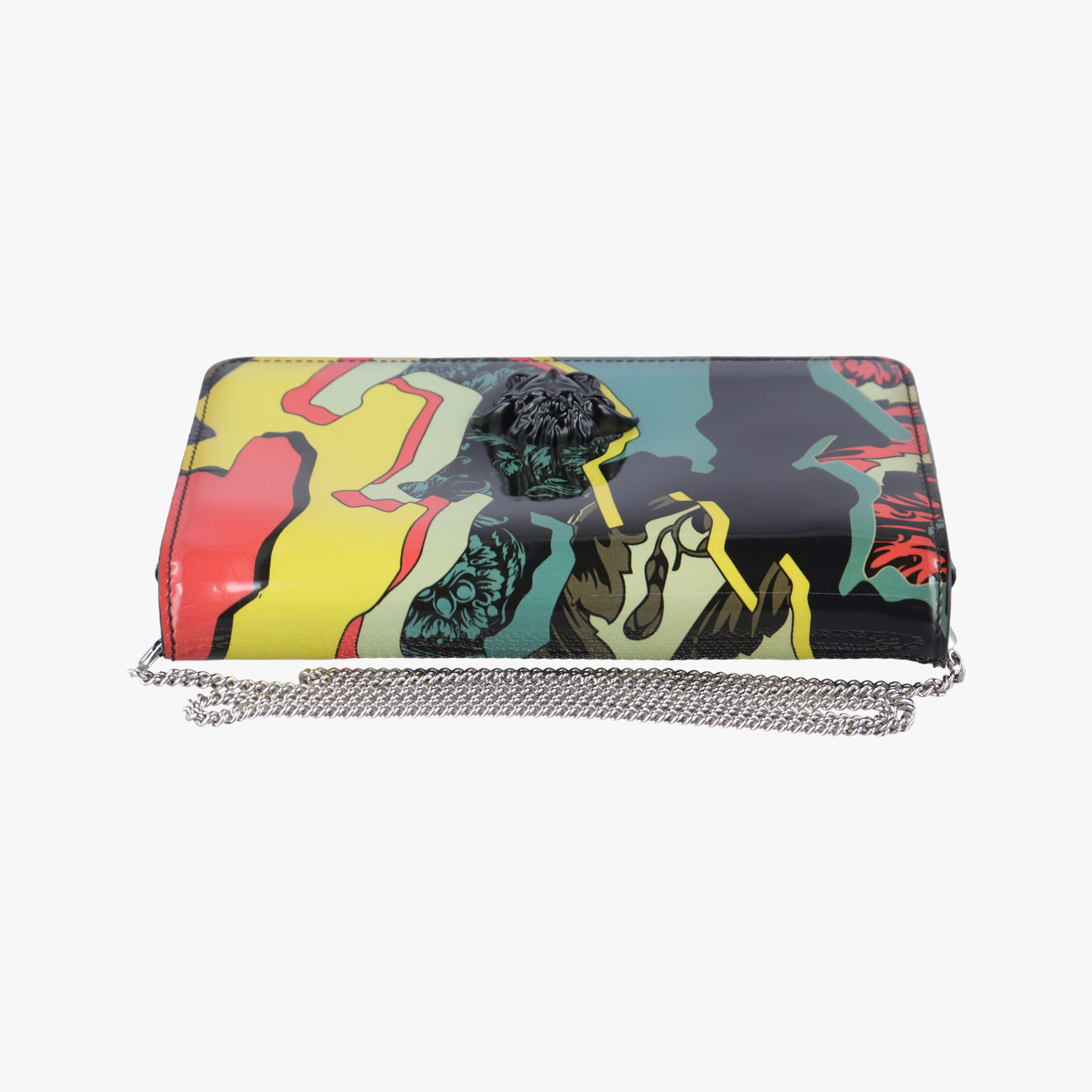 Pre-owned VERSACE Palazzo Medusa Multicolour Patent  shoulderbag | stylenewstar
