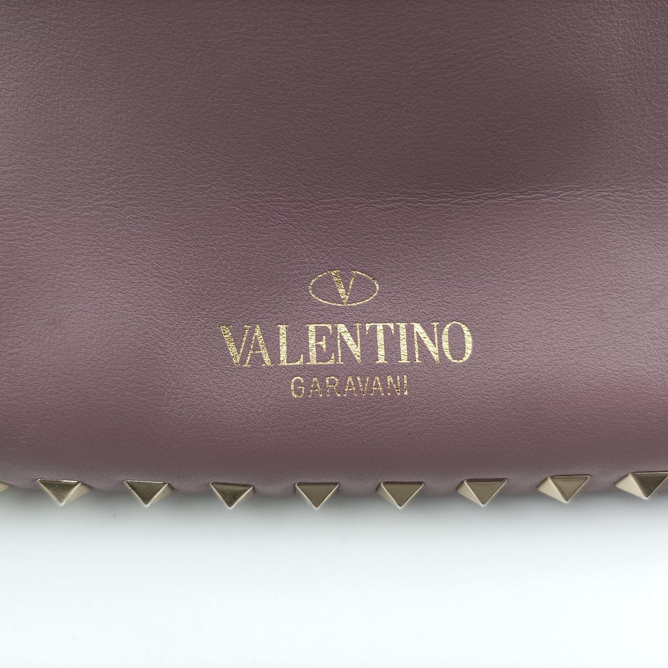 Pre-owned Valentino Rockstud Purple Leather  shoulderbag | stylenewstar