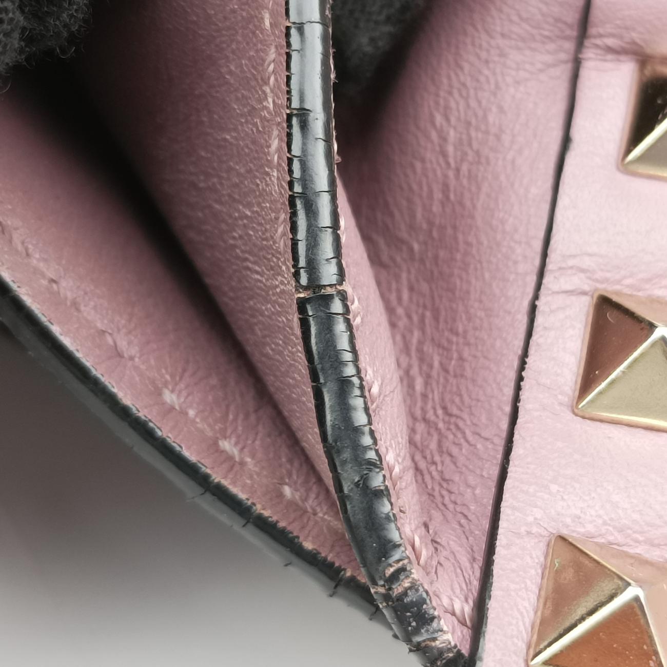 Pre-owned Valentino Rockstud Purple Leather  shoulderbag | stylenewstar