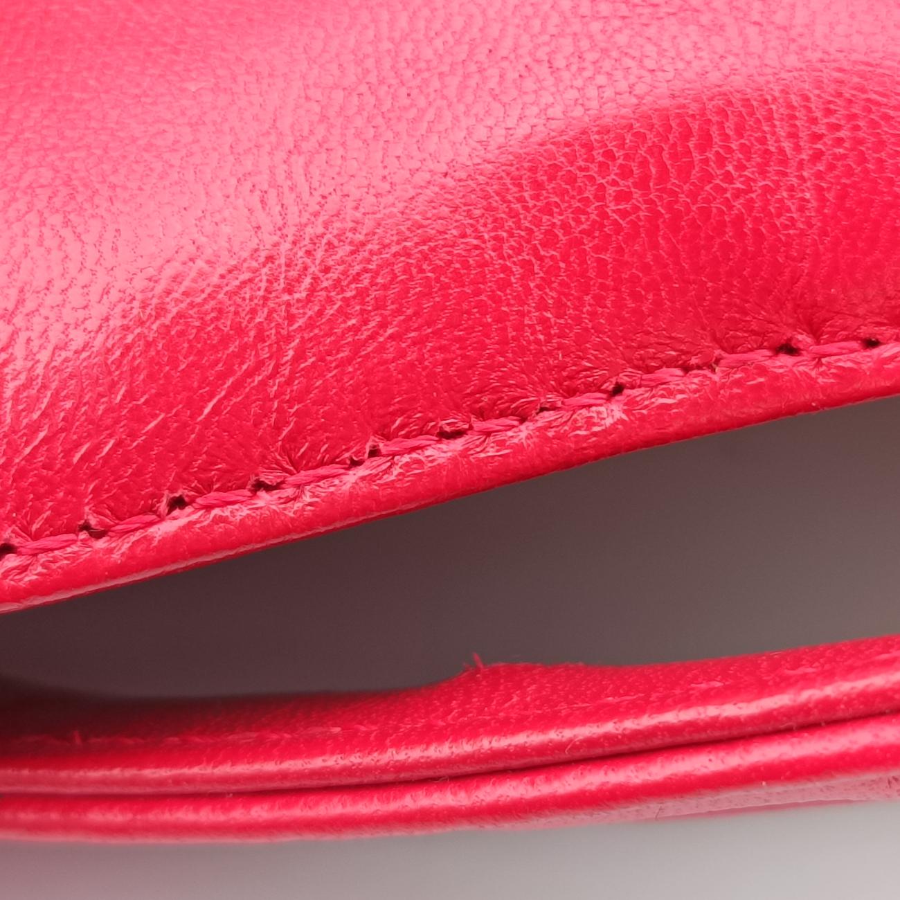 Pre-owned Fendi Baguette Red lambskin 8BR600 shoulderbag | stylenewstar