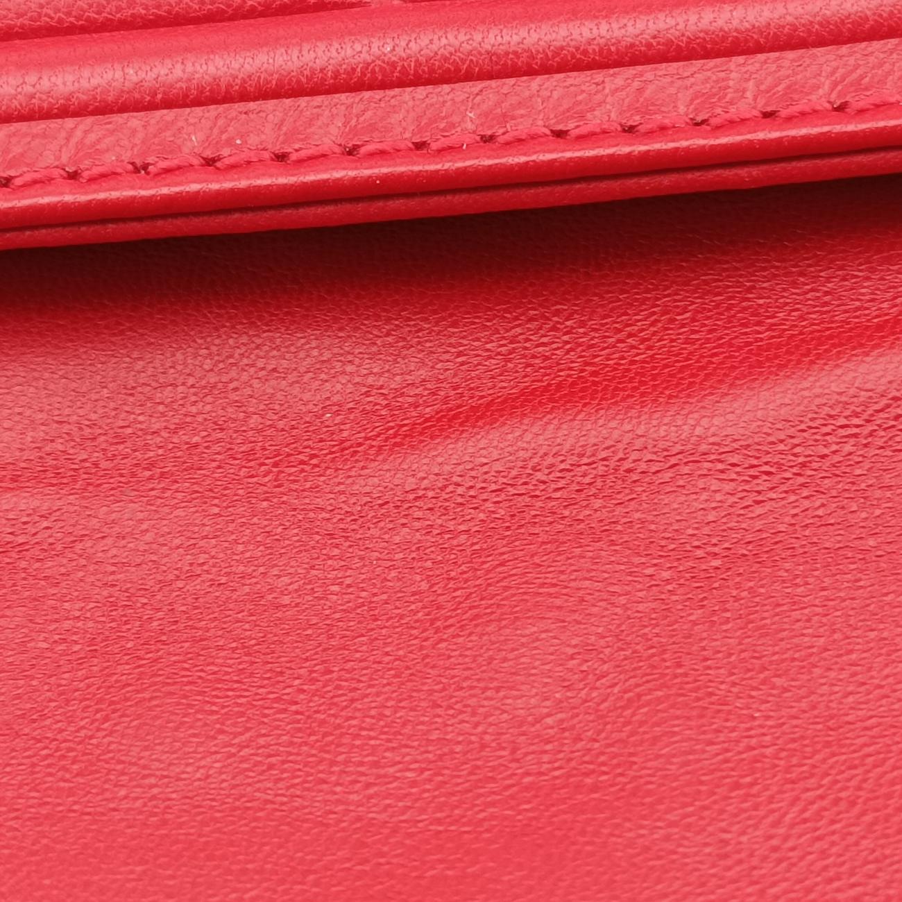 Pre-owned Fendi Baguette Red lambskin 8BR600 shoulderbag | stylenewstar