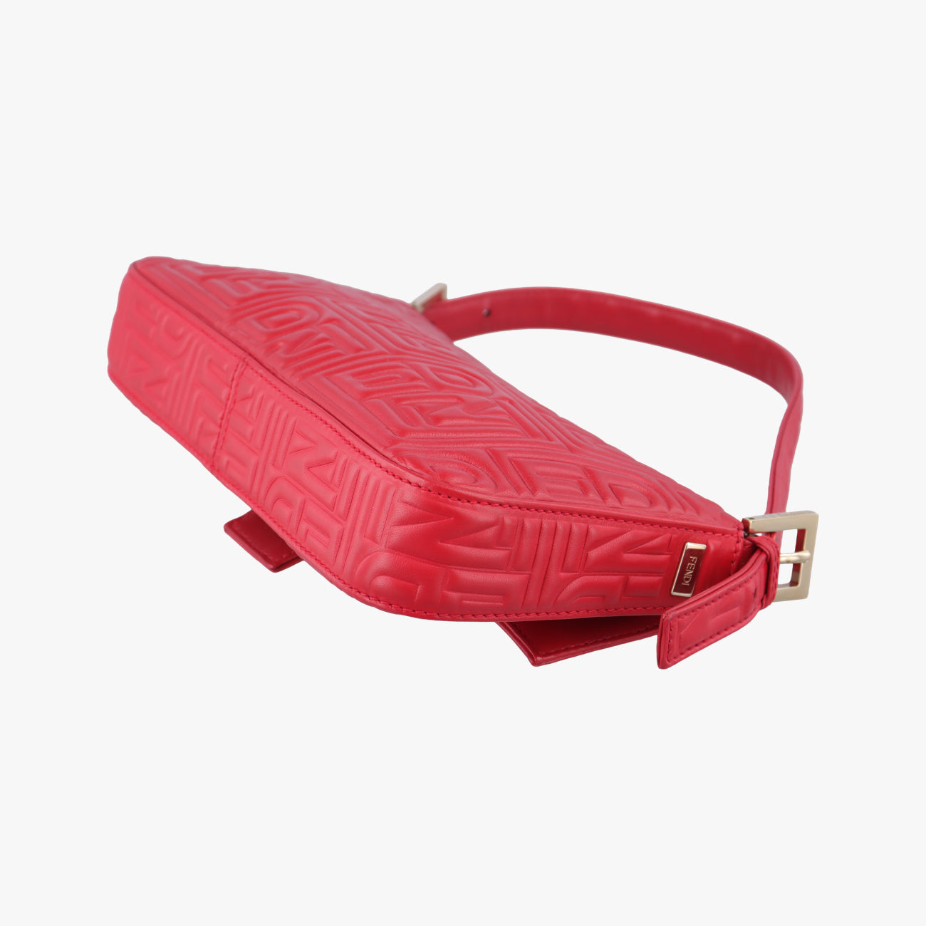 Pre-owned Fendi Baguette Red lambskin 8BR600 shoulderbag | stylenewstar