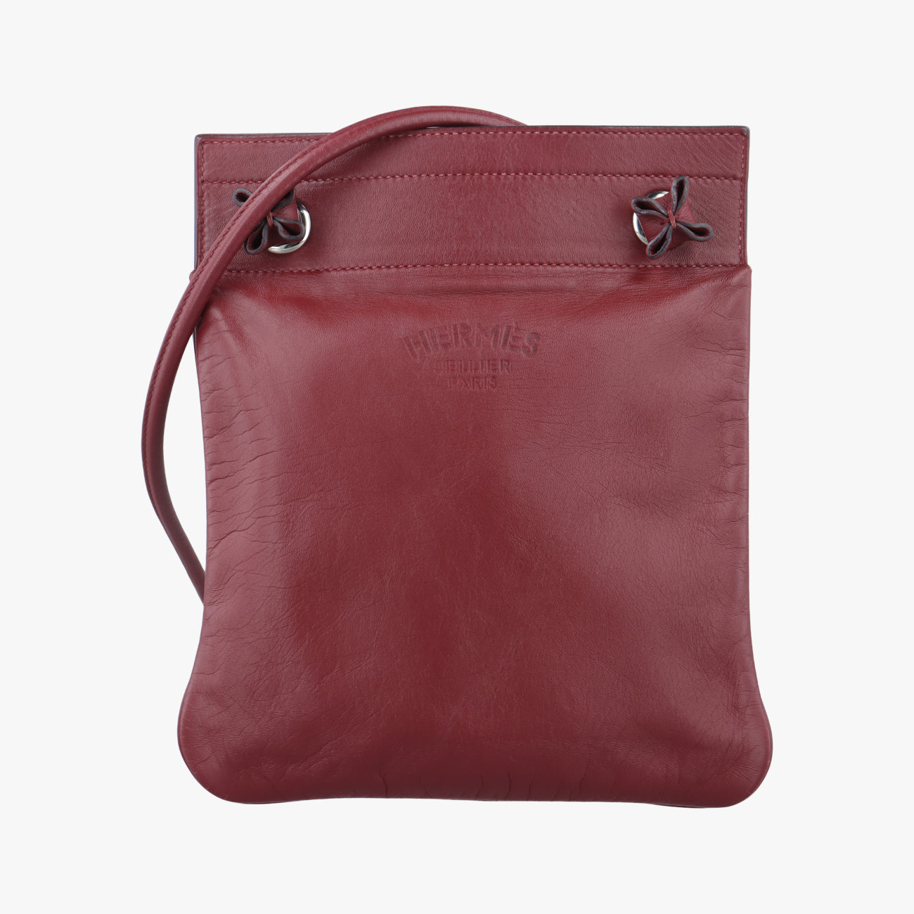Pre-owned Hermes Sac Aline mini Bordeaux lambskin  shoulderbag | stylenewstar