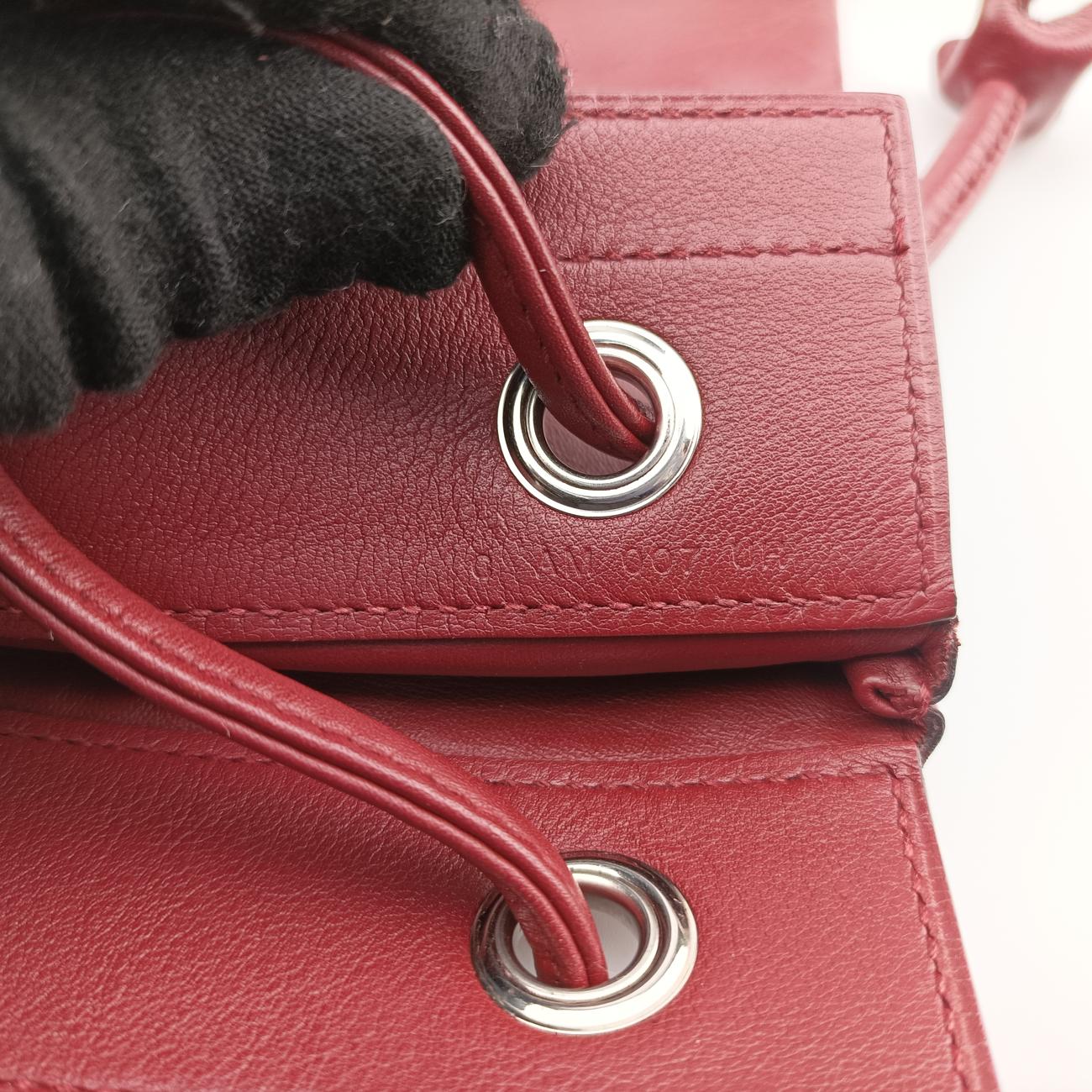 Pre-owned Hermes Sac Aline mini Bordeaux lambskin  shoulderbag | stylenewstar