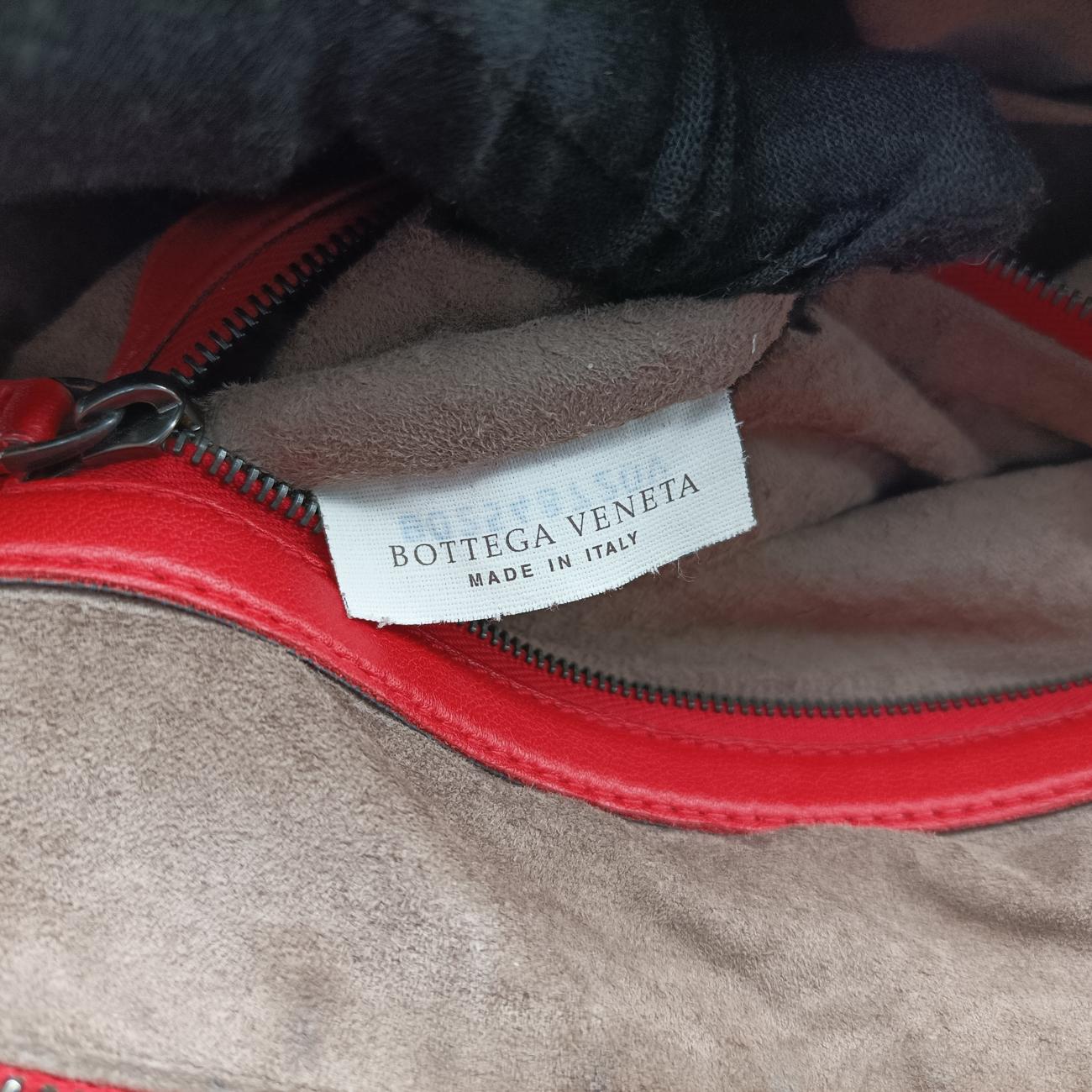 Pre-owned Bottega Veneta NODINI Intrecciato Red lambskin  shoulderbag | stylenewstar