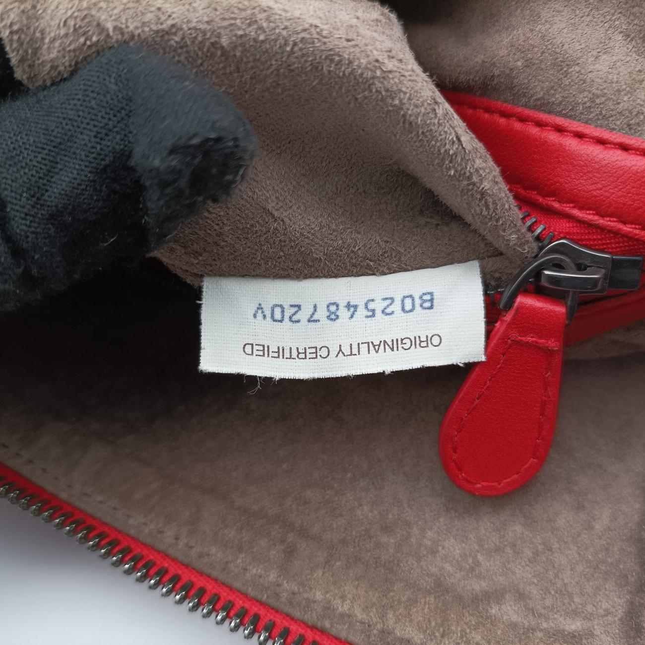 Pre-owned Bottega Veneta NODINI Intrecciato Red lambskin  shoulderbag | stylenewstar