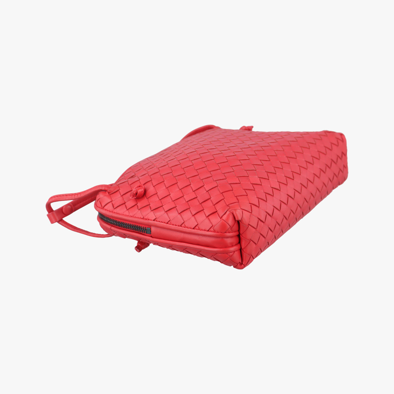 Pre-owned Bottega Veneta NODINI Intrecciato Red lambskin  shoulderbag | stylenewstar