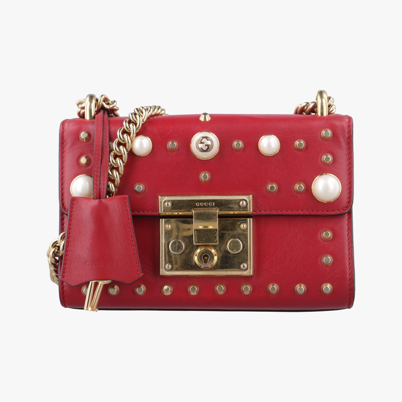 Secondhand Gucci Padlock Red Leather 432182 shoulderbag | stylenewstar