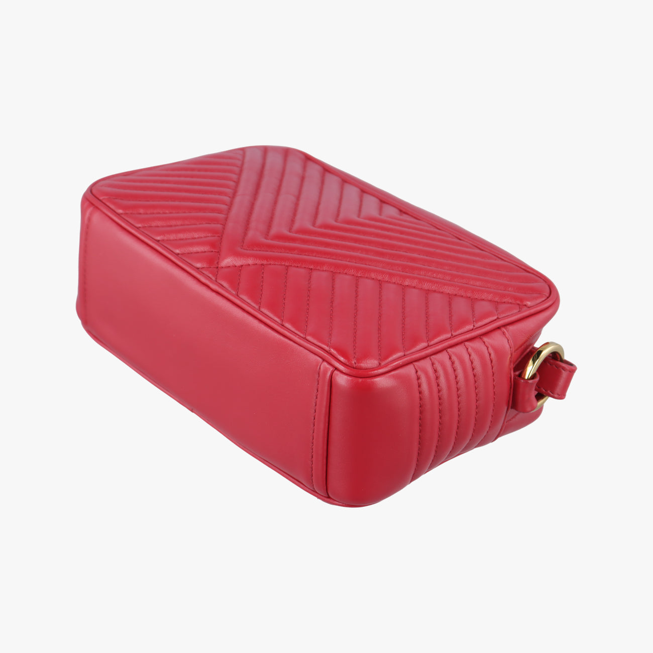 Pre-owned Prada Impunture Diagramme Red leather 1BH102 shoulderbag | stylenewstar