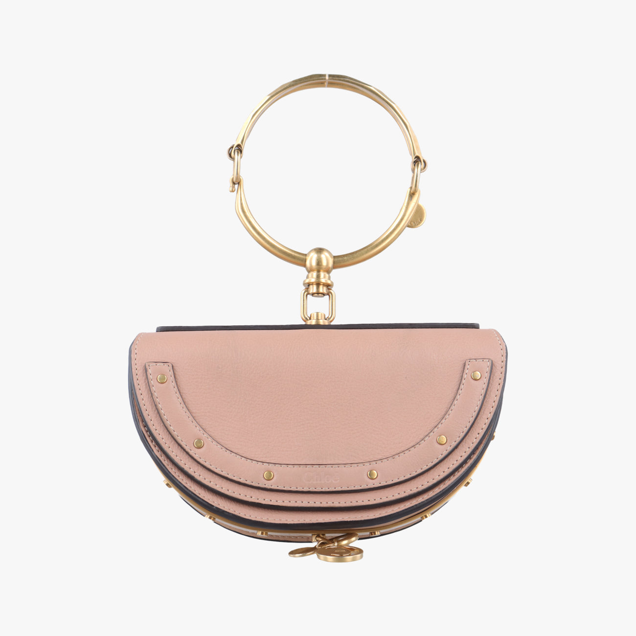 Pre-owned Chloe Nile Minaudiere Pink Leather  shoulderbag | stylenewstar