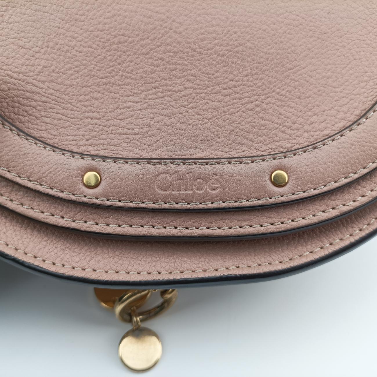 Pre-owned Chloe Nile Minaudiere Pink Leather  shoulderbag | stylenewstar