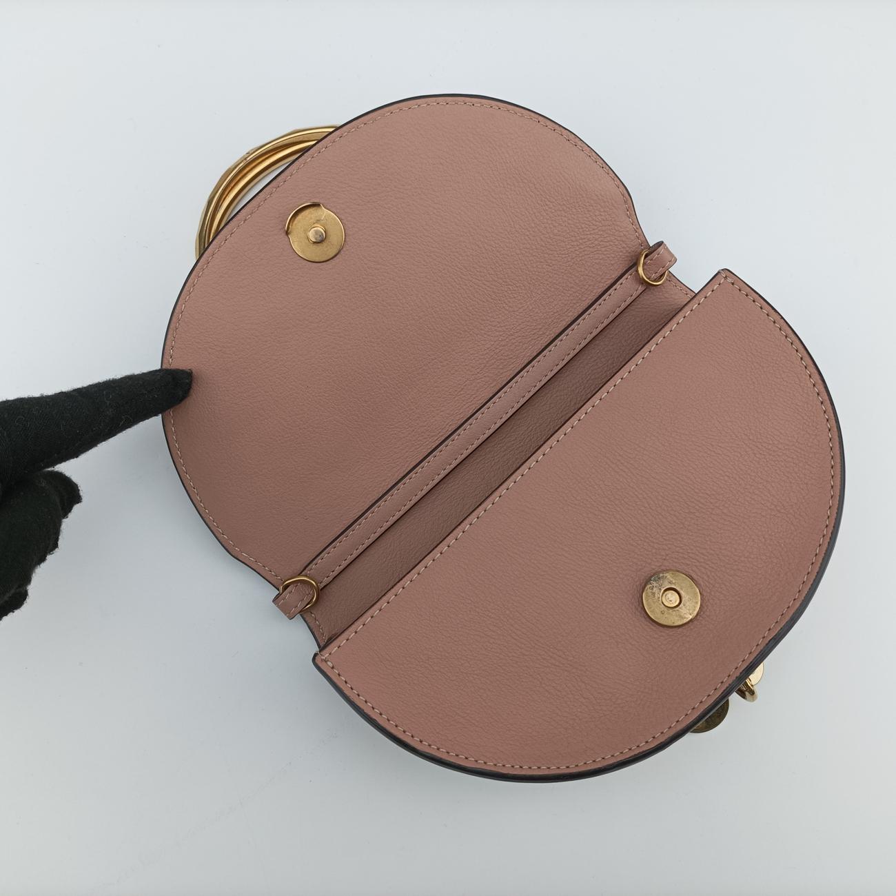 Pre-owned Chloe Nile Minaudiere Pink Leather  shoulderbag | stylenewstar