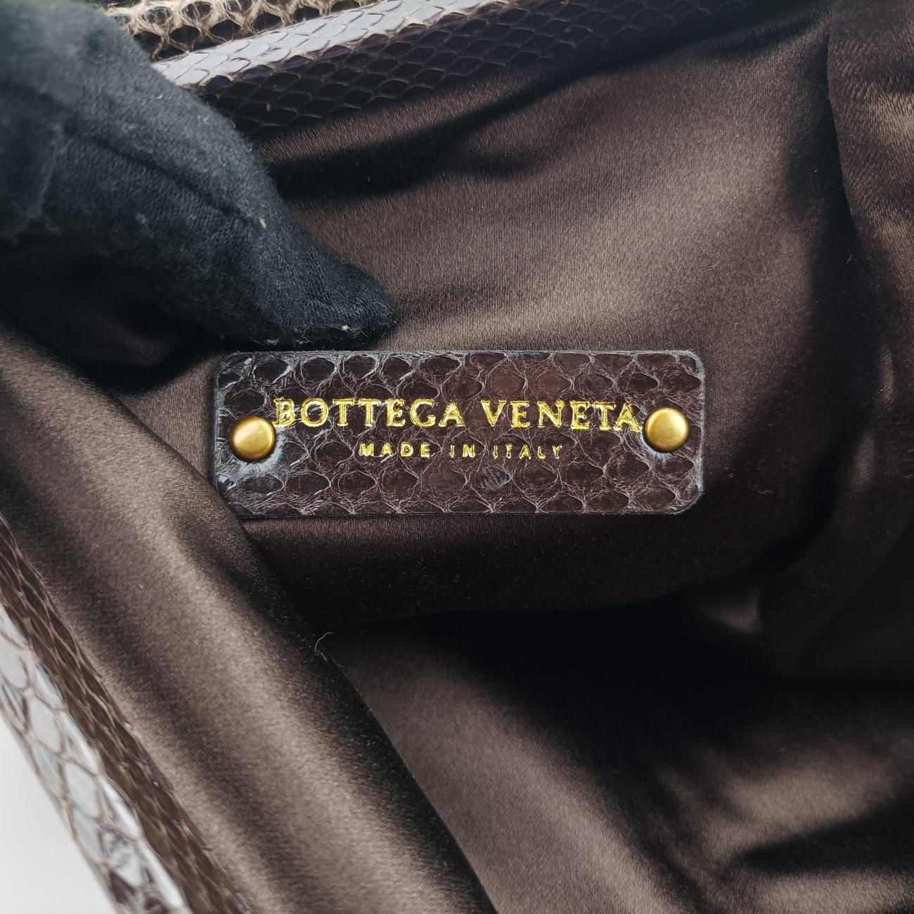Vintage Bottega Veneta intrecciato Multicolour Snakeskin x Canvas  shoulderbag | stylenewstar