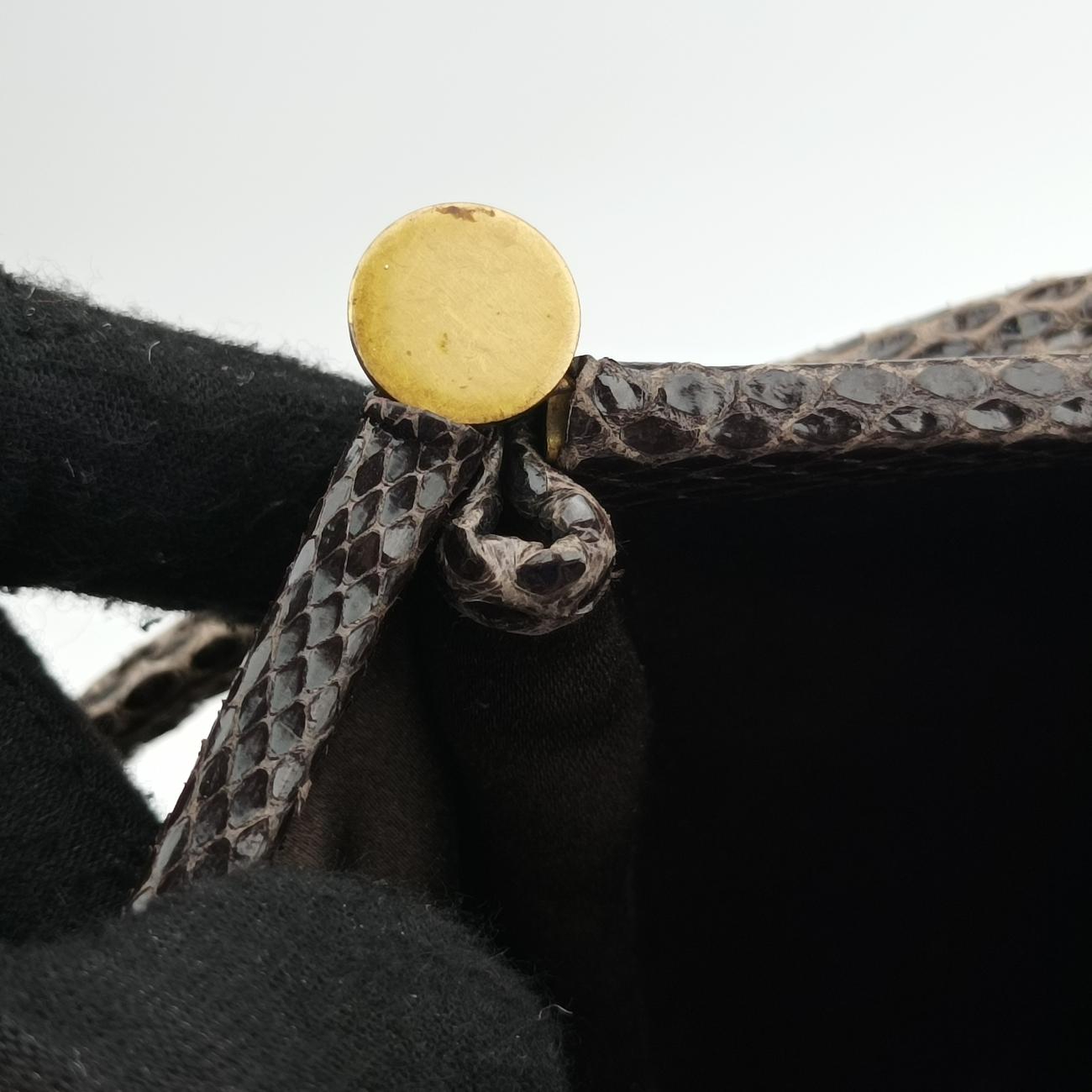 Vintage Bottega Veneta intrecciato Multicolour Snakeskin x Canvas  shoulderbag | stylenewstar