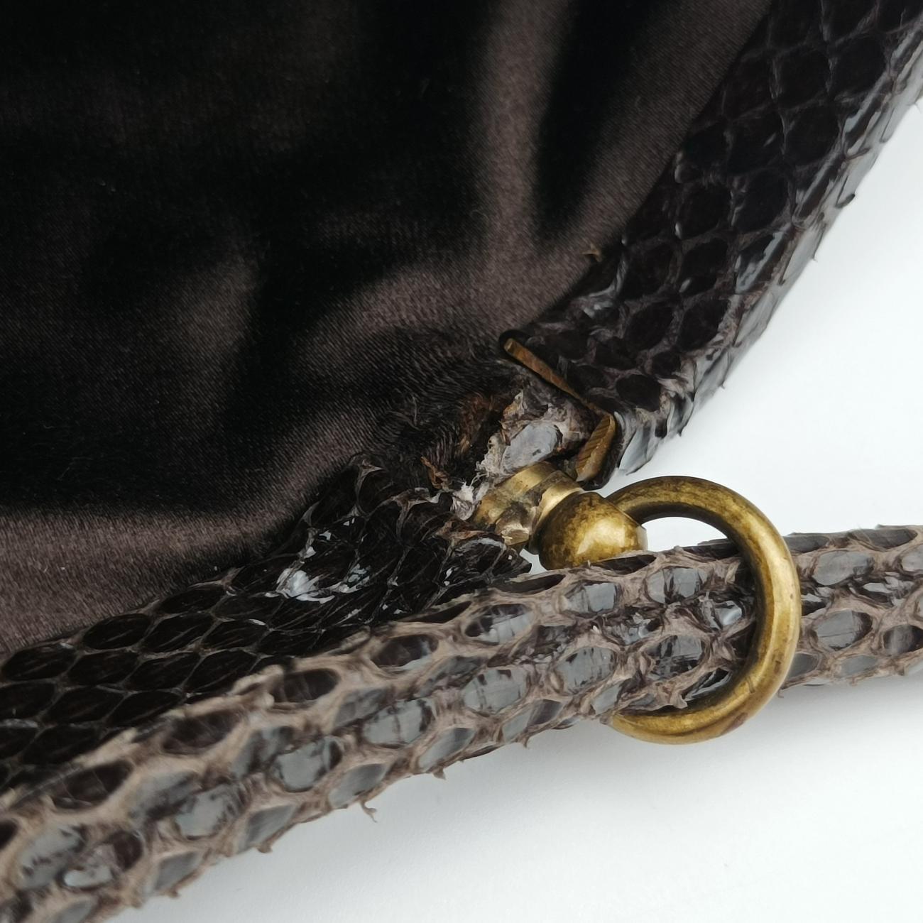 Vintage Bottega Veneta intrecciato Multicolour Snakeskin x Canvas  shoulderbag | stylenewstar