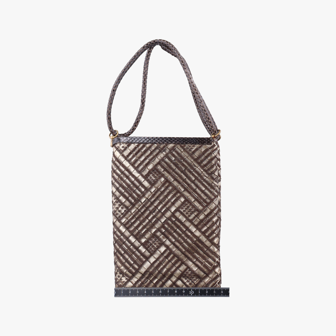 Vintage Bottega Veneta intrecciato Multicolour Snakeskin x Canvas  shoulderbag | stylenewstar