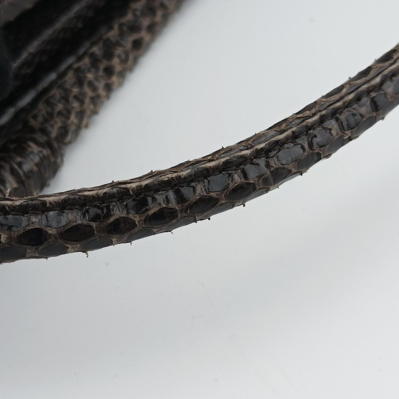 Vintage Bottega Veneta intrecciato Multicolour Snakeskin x Canvas  shoulderbag | stylenewstar