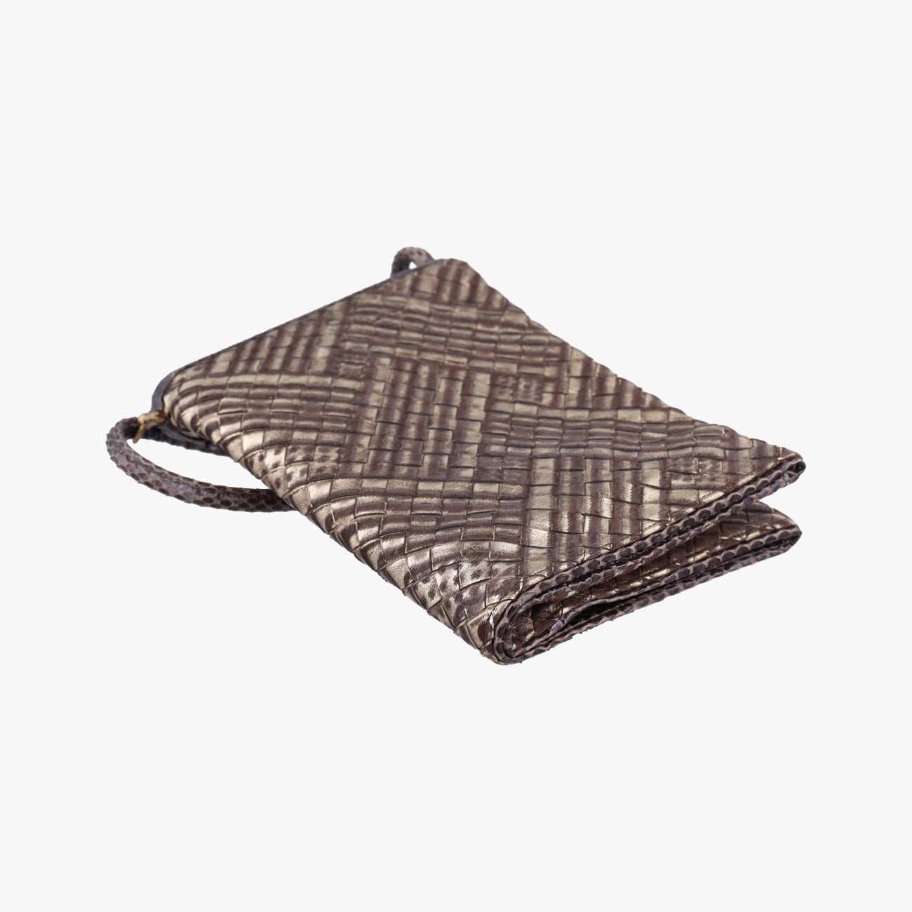 Vintage Bottega Veneta intrecciato Multicolour Snakeskin x Canvas  shoulderbag | stylenewstar