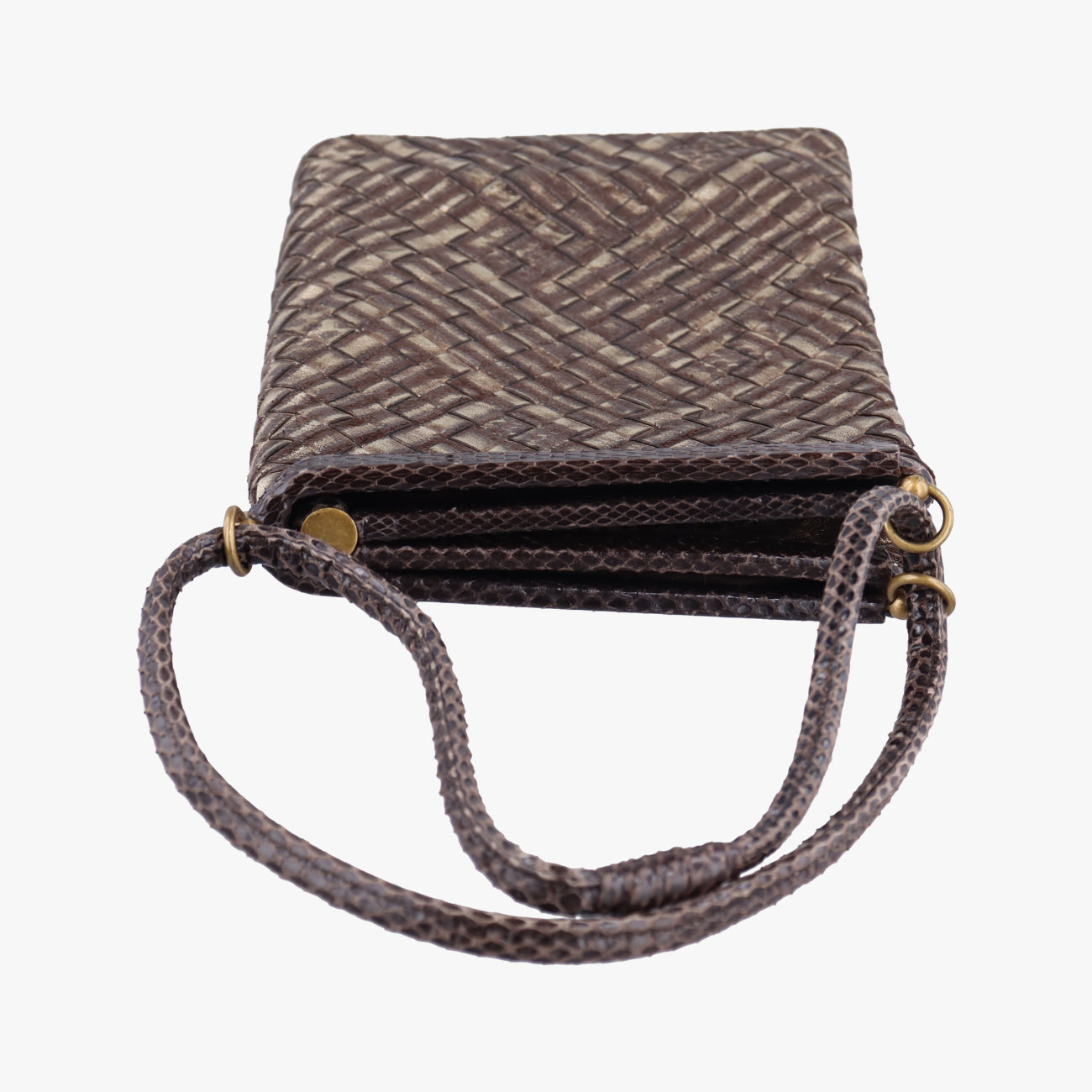 Vintage Bottega Veneta intrecciato Multicolour Snakeskin x Canvas  shoulderbag | stylenewstar