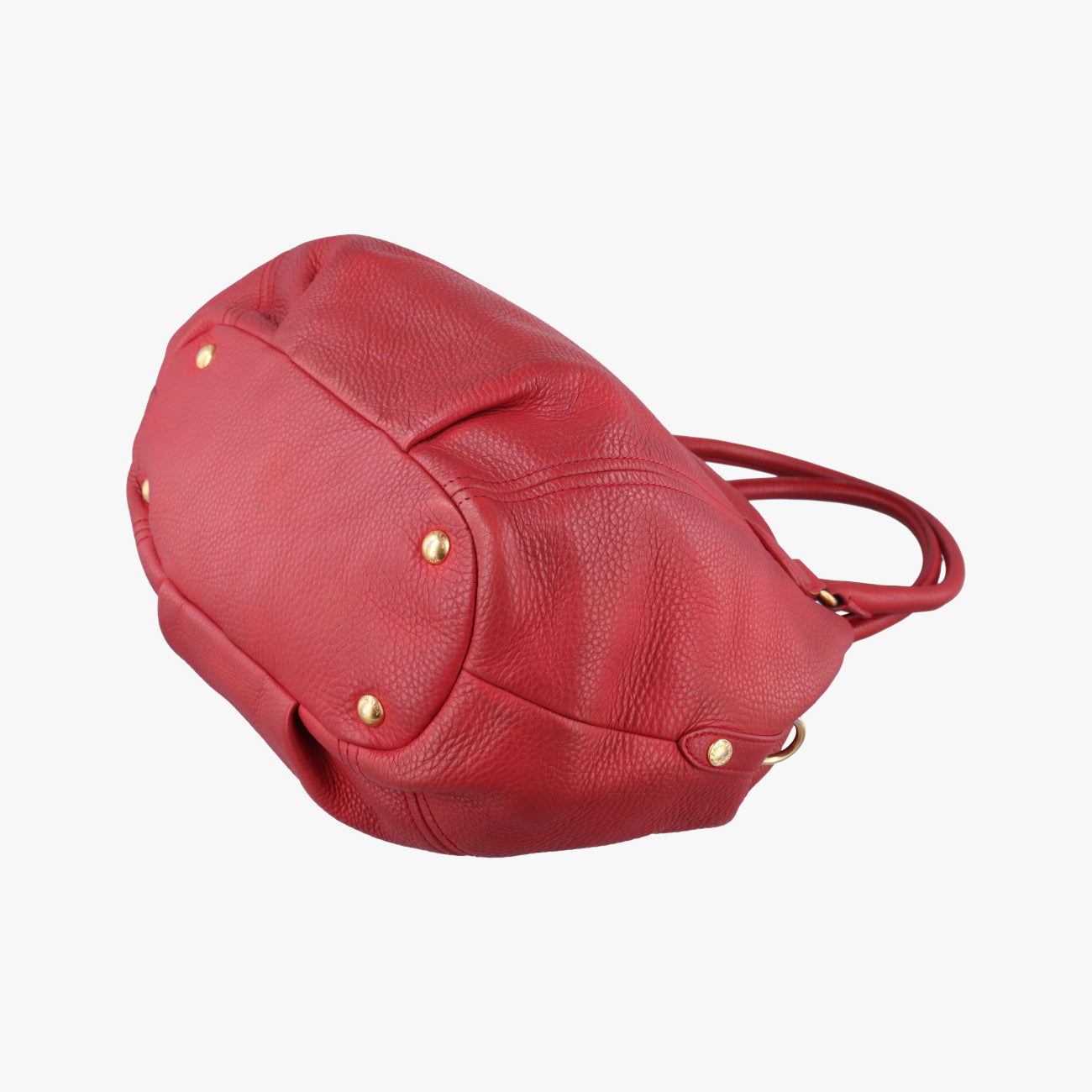 Pre-owned Prada Triangle logo Red Leather B2343M shoulderbag | stylenewstar