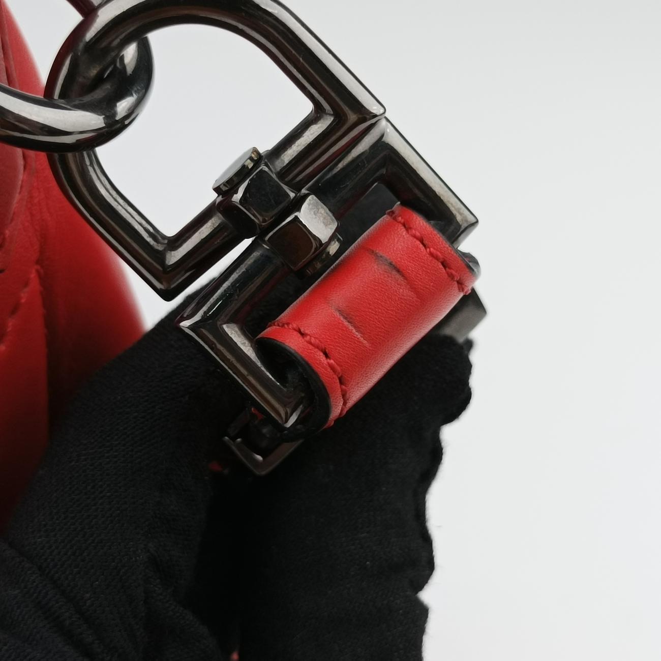 Pre-owned Givenchy Antigona Red×black Leather  shoulderbag | stylenewstar