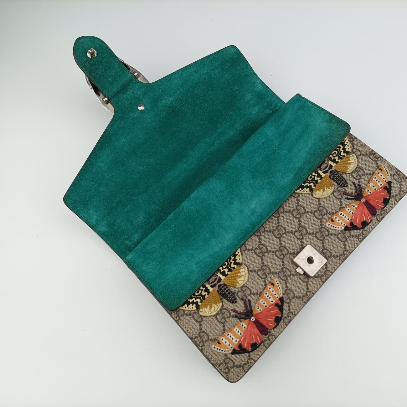 Pre-owned Gucci Dionysus beige×green×Multicolour PVC coated canvas 400249 shoulderbag | stylenewstar