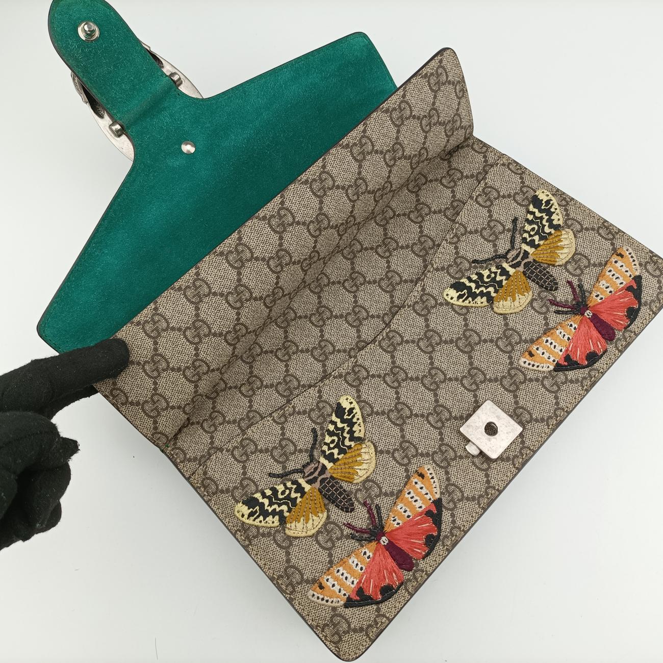 Pre-owned Gucci Dionysus beige×green×Multicolour PVC coated canvas 400249 shoulderbag | stylenewstar