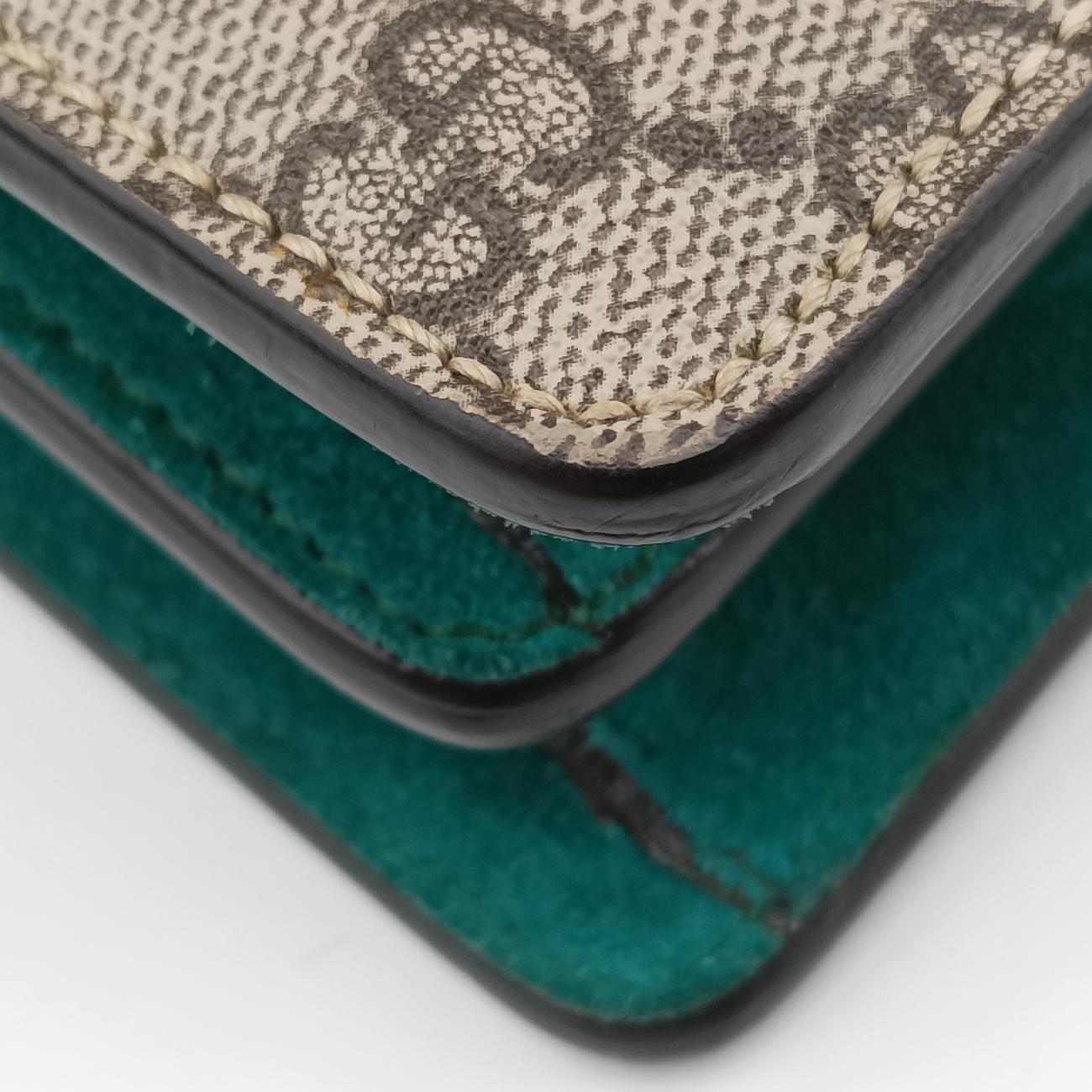 Pre-owned Gucci Dionysus beige×green×Multicolour PVC coated canvas 400249 shoulderbag | stylenewstar