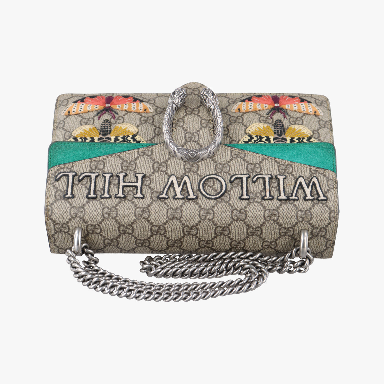 Pre-owned Gucci Dionysus beige×green×Multicolour PVC coated canvas 400249 shoulderbag | stylenewstar