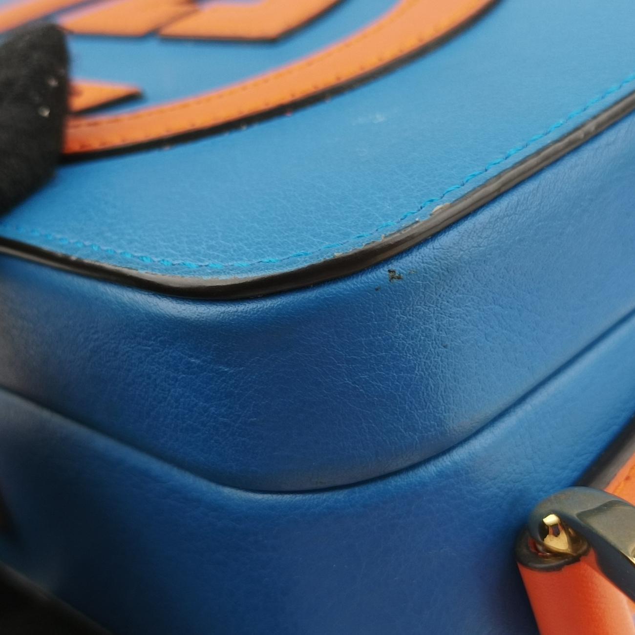 Secondhand Gucci Interlocking G Blue×orange Leather 658230 shoulderbag | stylenewstar