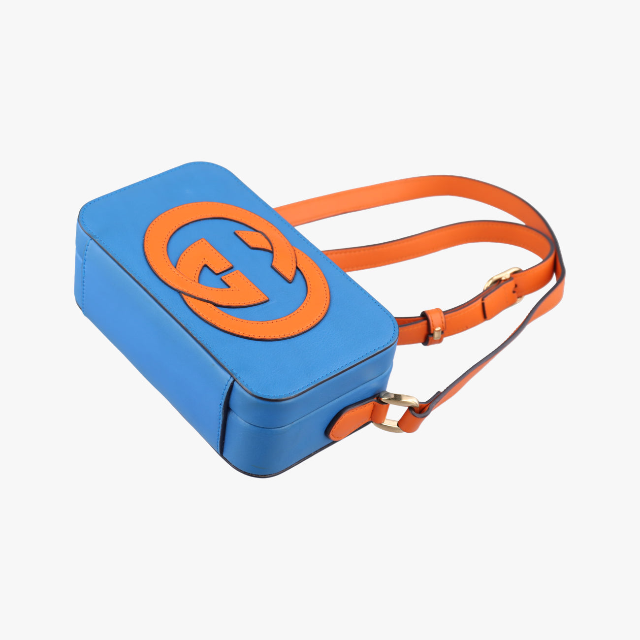 Secondhand Gucci Interlocking G Blue×orange Leather 658230 shoulderbag | stylenewstar