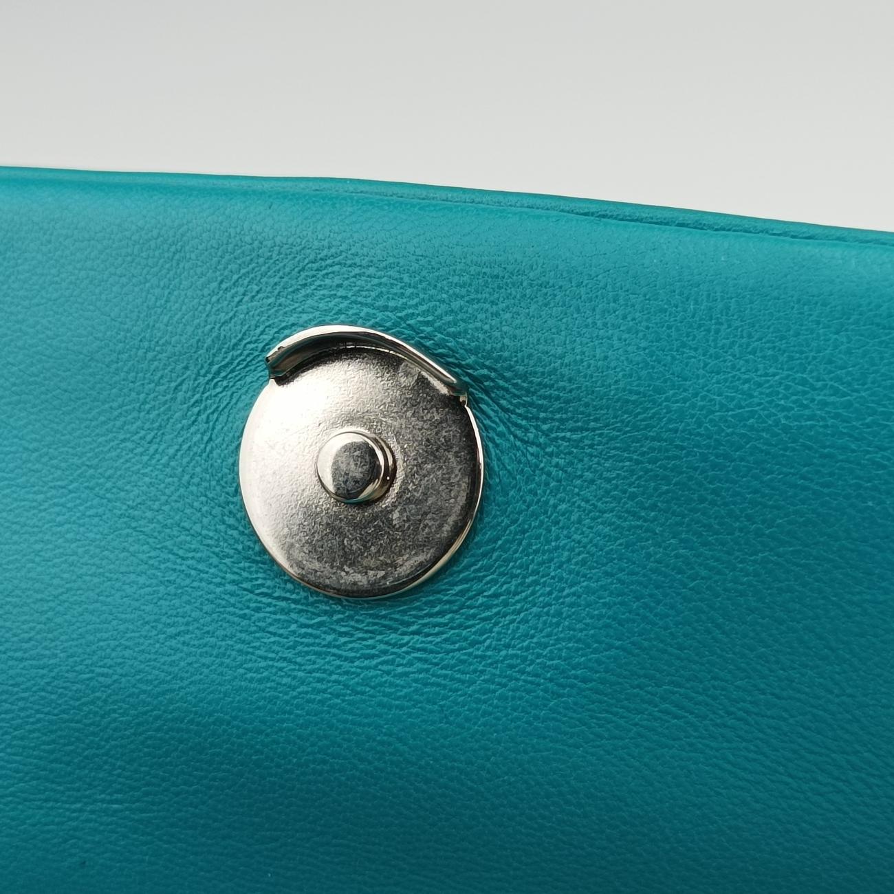 Pre-owned Prada Nappa Gaufre Nero Handbag Blue Nappa Leather  shoulderbag | stylenewstar