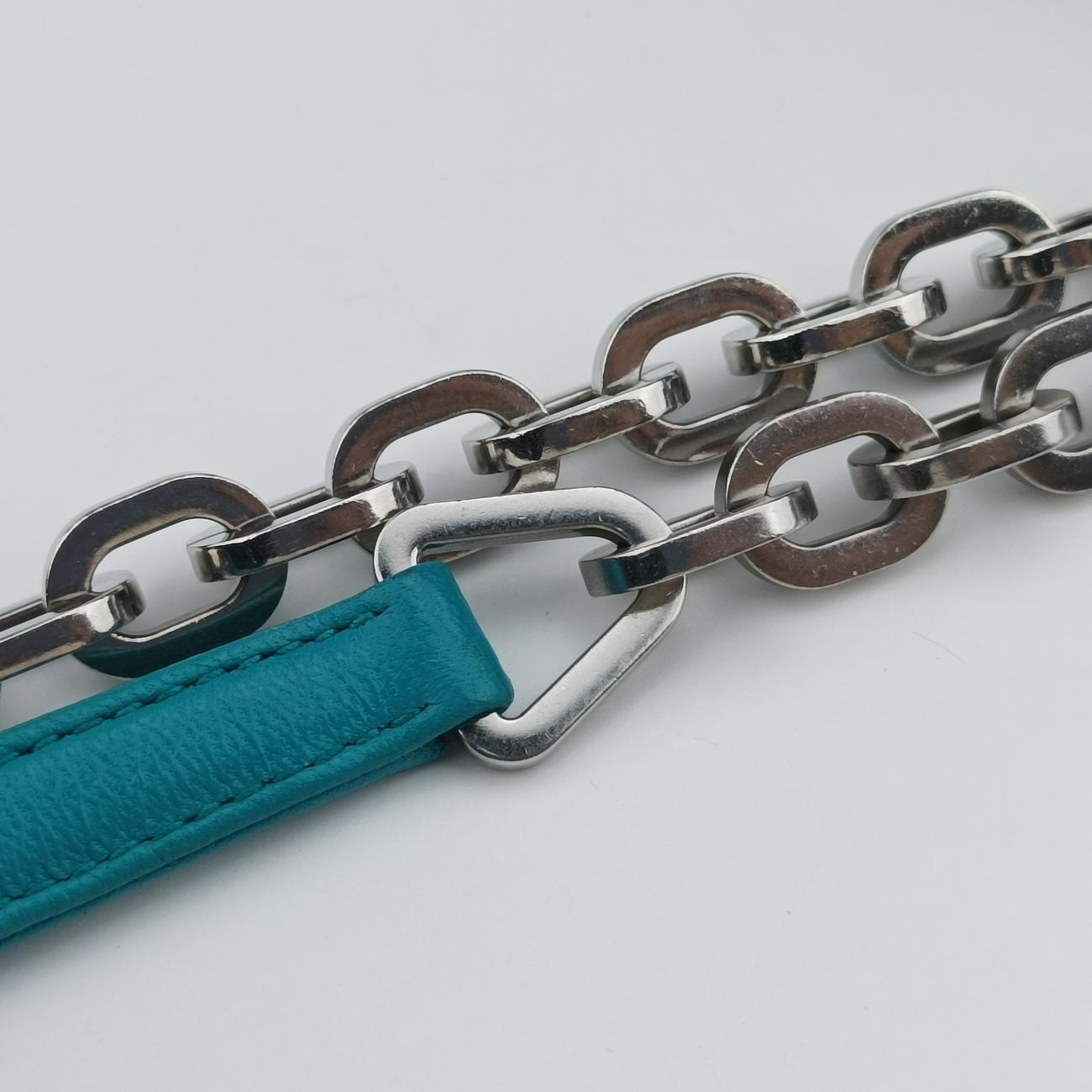 Pre-owned Prada Nappa Gaufre Nero Handbag Blue Nappa Leather  shoulderbag | stylenewstar