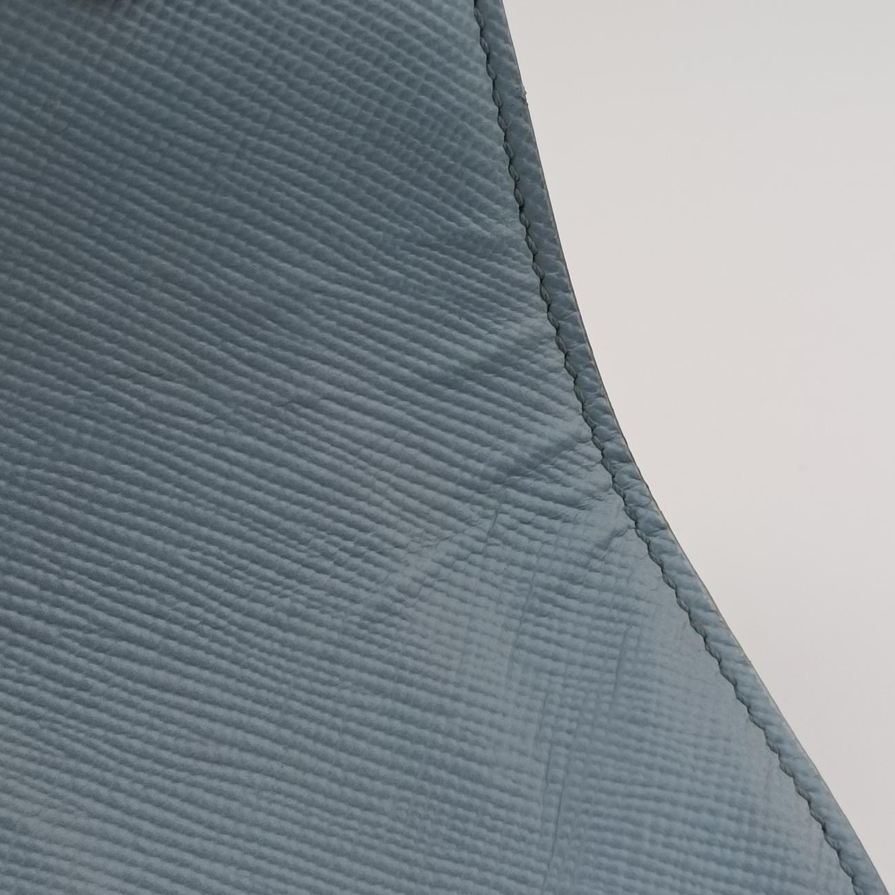 Pre-owned Prada Monochrome Blue SAFFIANO Leather 1BA156 shoulderbag | stylenewstar